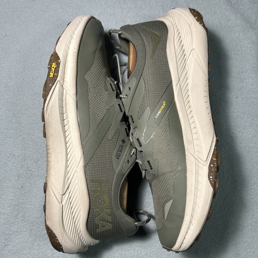 Hoka One Transport GTX Slate Oat Milk Shoes Mens 10.5 Goretex Invisibile Fit